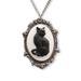 Joyería y accesorios Collar con colgante de camafeo de gato negro gótico_voghion.com