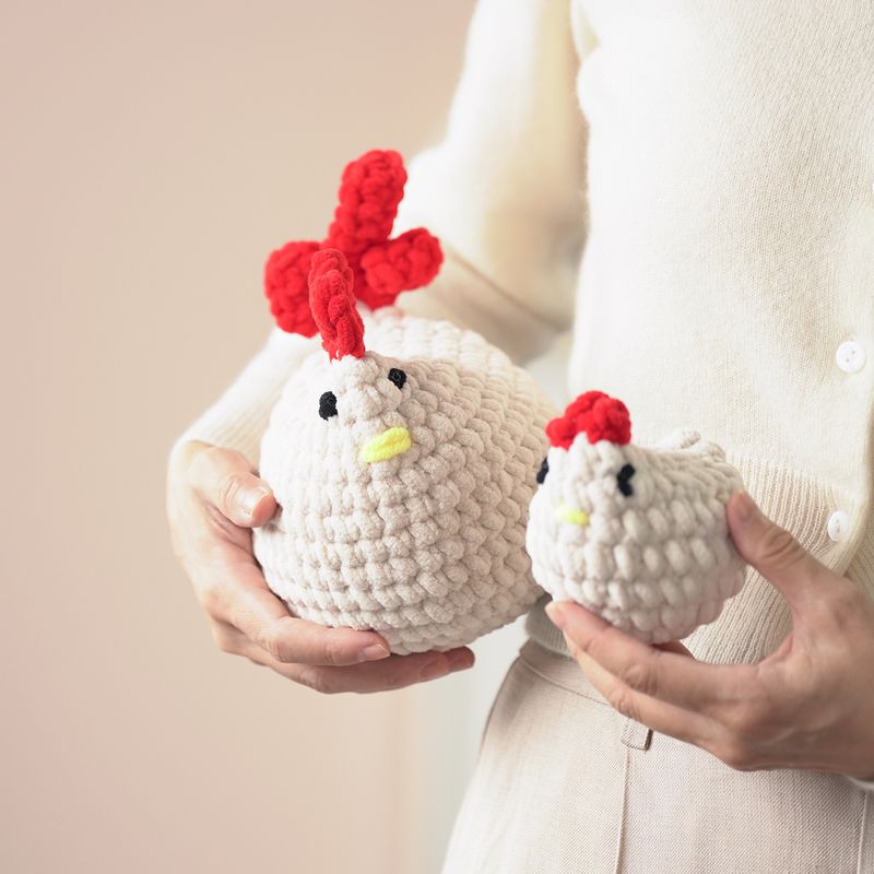 Kit de crochê inglês para casa e jardim, material de embalagem, segmento, gelo tingido, linha, tamanho, galinha, enfeites artesanais, faça você mesmo, tecelagem_voghion.com