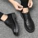 Suitable For All Seasons Spring Casual For Men Business Formal Black Breathable Groom Wedding Best Man British Style Suit Small Leather Shoes_voghion.com