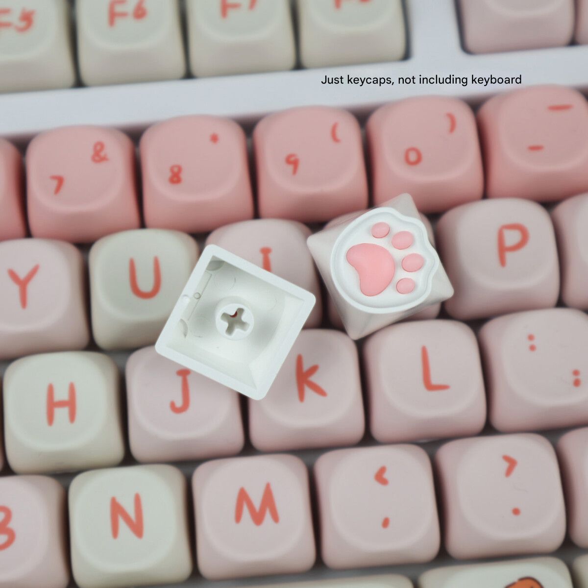 syct Mechanical Cross Axis Girly Pink Cute 3D Soft Silicone Cat Paw Keycap ESC Personalized Gift Keyboard Cap_voghion.com