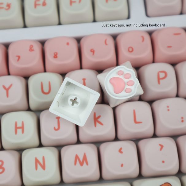 syct Mechanical Cross Axis Girly Pink Cute 3D Soft Silicone Cat Paw Keycap ESC Personalized Gift Keyboard Cap_voghion.com
