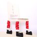 "Christmas Table Leg Covers - Snowflake Design Festive Chair & Bottle Decorations - Soft Non-Woven Fabric Holiday Home Decor_voghion.com