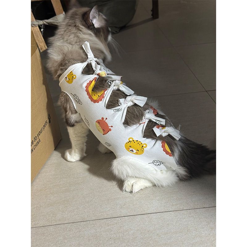 Entwöhnungskleidung aus Baumwolle, atmungsaktiv, für die Kastration nach Operationen, medizinische Sommerkleidung für weibliche Katzen_voghion.com