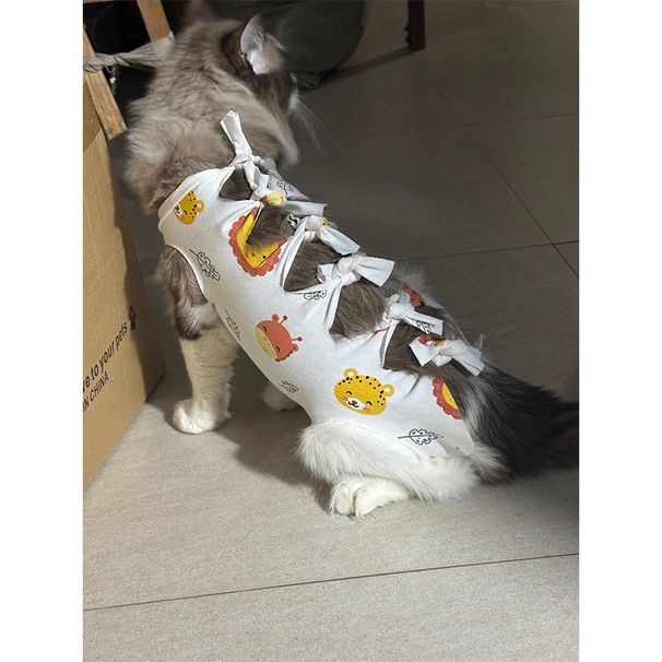 Entwöhnungskleidung aus Baumwolle, atmungsaktiv, für die Kastration nach Operationen, medizinische Sommerkleidung für weibliche Katzen_voghion.com