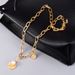 L51 Pearl Gold Little Bee Thick Chain Necklace For Women With Short Design Sense, Korean Version Trendy And Cool,_voghion.com