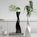 Black And White Ceramic Vase Artistic Wedding Decoration Scene Arrangement High-end Ins Style Rotating Flower Holder_voghion.com