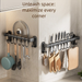 Kitchen No-Drill Hanging Rod Multi-Functional Storage Rack Spatulas And Spoons Wall-Mounted Organizer Hook For Cookware_voghion.com