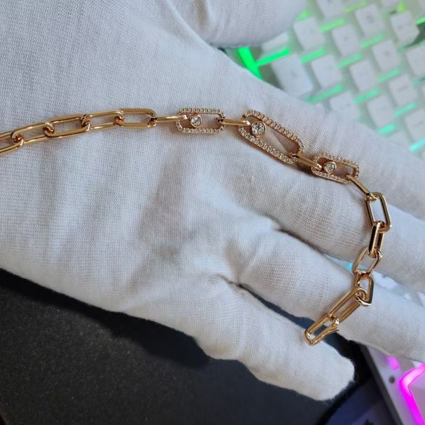 New High Version Meijia Three Sliding Unisex Hip-Hop Full Diamond Cuban High-Value Bracelet_voghion.com