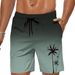 Herrenbekleidung Neue Herren-Badehose Hawaiianischer Badeanzug aus Netzstoff Badeanzug Strandshorts mit Taschen_voghion.com