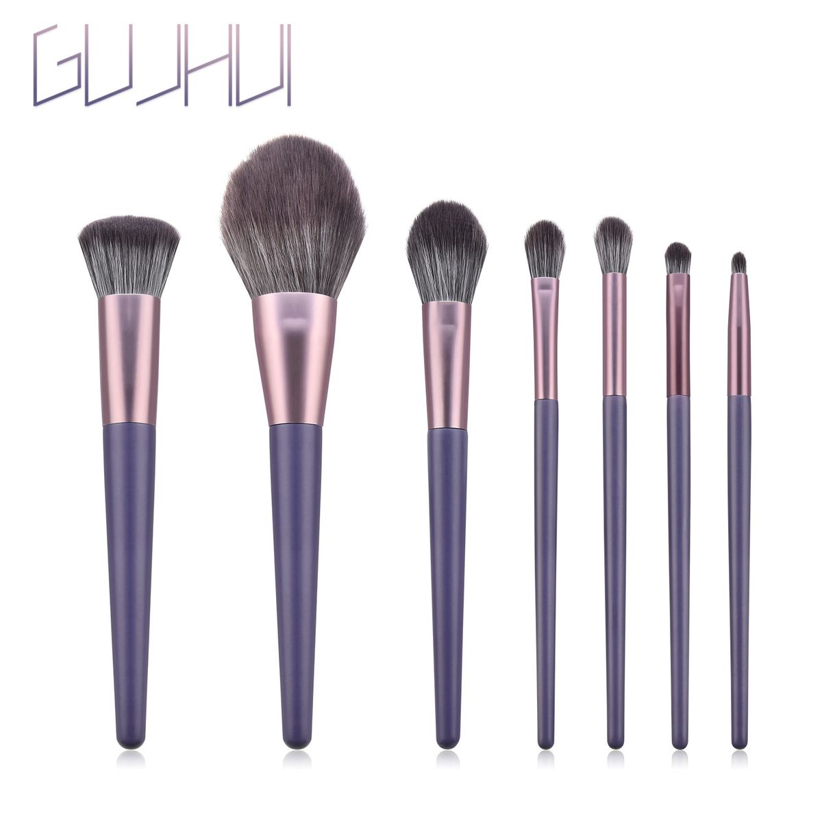 7-deelegt Make-up Pinselset Purple Mandala Pudderpinsel Rouge Pinsel Beauty Tools GUJHUI_voghion.com