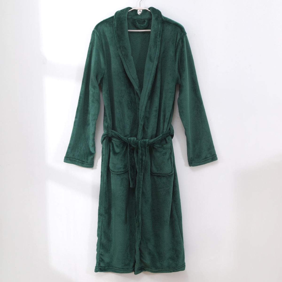 Soft Touch Micro Fleece Badekåpe Plysj Lang Spa Robe Absorberende badekåpe_voghion.com