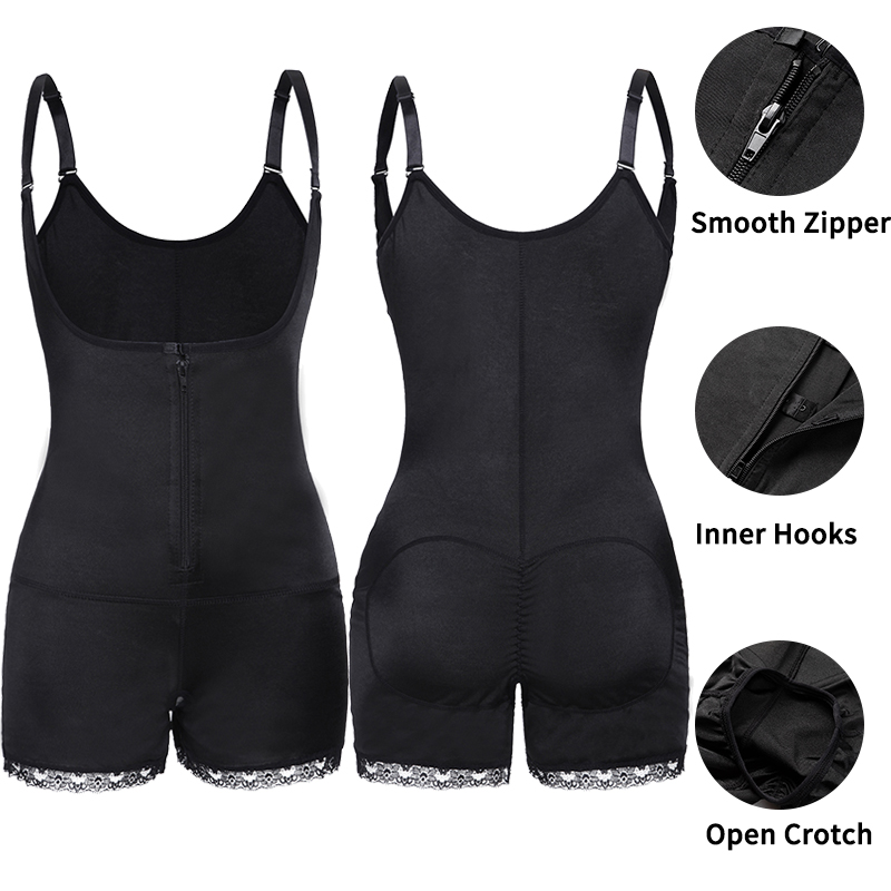 Kropp Kvinner Full Shaper Åpen Bryst Undertøy Midje Trener Korsett Magekontroll Truser Sømløs Slanking Bodysu su_voghion.com