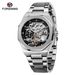 Men's Automatic Mechanical Watch With Luminous Hands, Three Subdials, And Day Display - Stainless Steel Band Six Pin Week Steel Belt Mechanical Watch_voghion.com