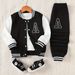 Kid's Clothing Autumn And Winter Hot Selling Clothes For Children's Long Sleeved Hooded Contrast Color A Jacket Baseball Uniform_voghion.com