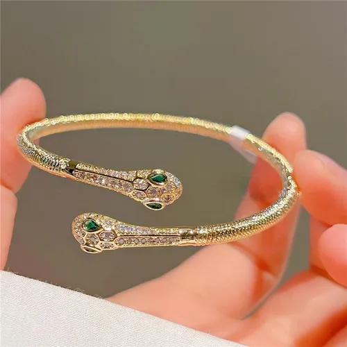 Opening Adjustable Snake Sweet And Exquisite Sparkg Super Flash Accessory Bracelet J292_voghion.com