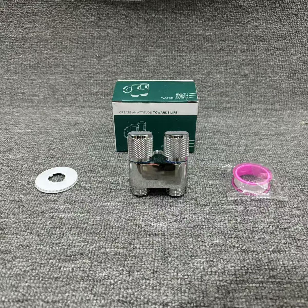 Yksi sisään kaksi ulos WC-istuimen huuhteluhana ruostumattomasta teräksestä, kylpyhuone, paineistettu kotitalouskäyttöön_voghion.com