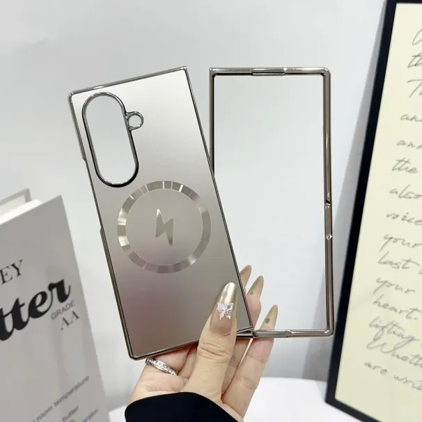 For NEW Samsung Galaxy Z 6 5 4 3 Case 2025 Electroplate Magnetic Wireless Charging Shockproof Fold 7 Cover_voghion.com