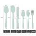 Silicone Kitchenware 6-piece Set, Cream Integrated Scraper, Spatula, Oil Brush, Size Scraper Set_voghion.com