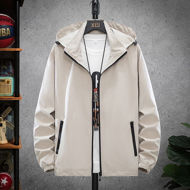 Autumn new thin jacket men's slim jacket men's and women's models couple dress solid color casual student jacket large size_voghion.com