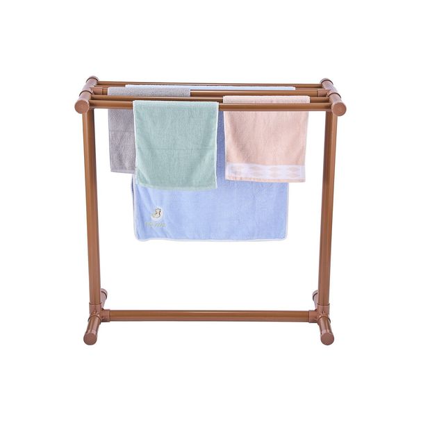 VEVOR Pool Towel Rack, 5 Bar, Brown, Freestanding Outdoor PVC T-Shape Poolside Storage Organizer, Include 8 Towel Clips, Mesh Bag, Hook, Also Stores Floats And Paddles, For Beach, Swimming Pool, Home_voghion.com