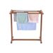 VEVOR Pool Towel Rack, 5 Bar, Brown, Freestanding Outdoor PVC T-Shape Poolside Storage Organizer, Include 8 Towel Clips, Mesh Bag, Hook, Also Stores Floats And Paddles, For Beach, Swimming Pool, Home_voghion.com