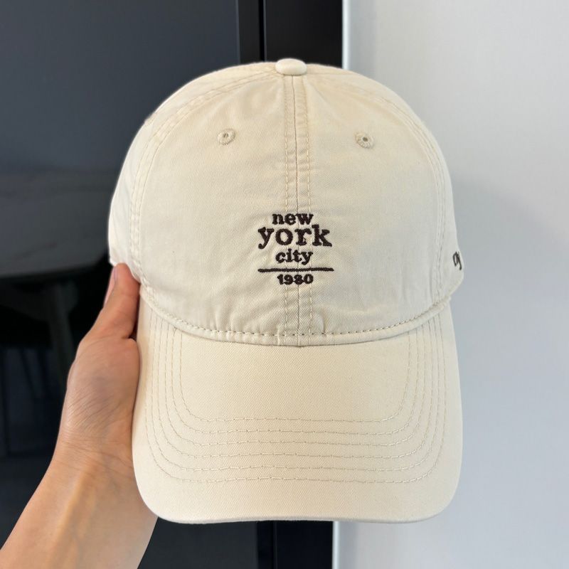 Boné de beisebol infantil simples com bordado de letras, versátil, com circunferência grande e rosto pequeno, para áreas externas, para o verão_voghion.com