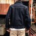 Herrenbekleidung Jeansjacke Mantel Herren gewaschene Arbeitskleidung Herren dunkelblaue Jungen Denim-Kleidung_voghion.com