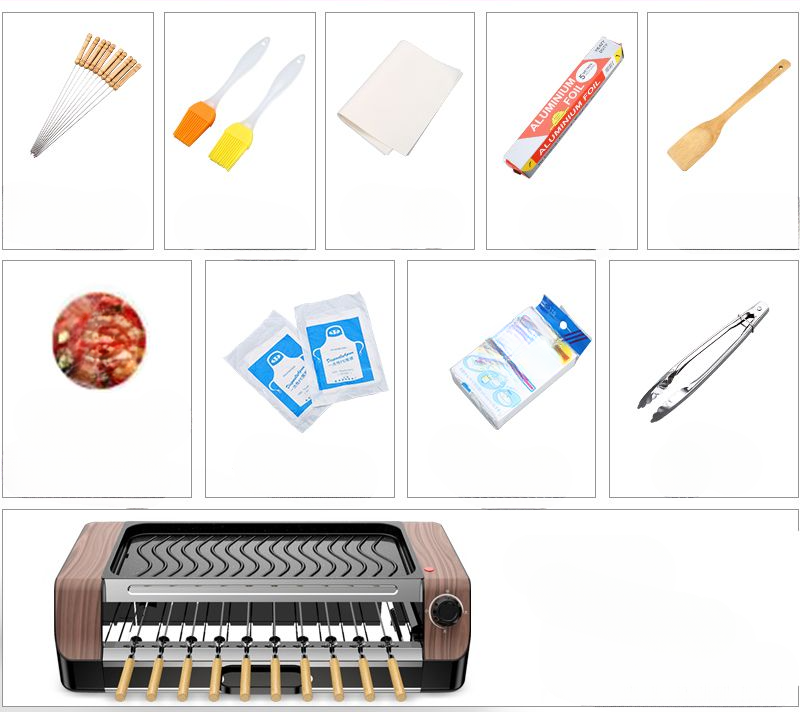 【 28000 People's Collection 】 Electric Electric Baking Tray, Household Smoke-free Double-layer Multifunctional Skewer_voghion.com
