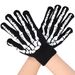 Winter Halloween Skull Claw Pattern Luminous Knitted Touch Screen Gloves Night Glow Performance Props Gloves_voghion.com