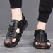 Scarpe da spiaggia da uomo in pelle con suola morbida e dal tocco raffinato, modello casual da uomo con maniche traspiranti, da indossare sulla parte esterna del piede, comode da indossare._voghion.com