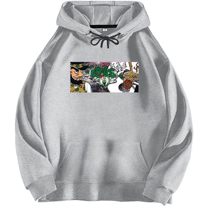 Felpa con cappuccio firmata Celtics Cartoon Basket 370G, abbigliamento alla moda unisex autunno e inverno vestibilità ampia_voghion.com