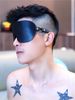 Männer Dame Paar PU Leder Schwarz Augenmaske Tanzperformance Erwachsene Sexy Stilvolle Mode_voghion.com