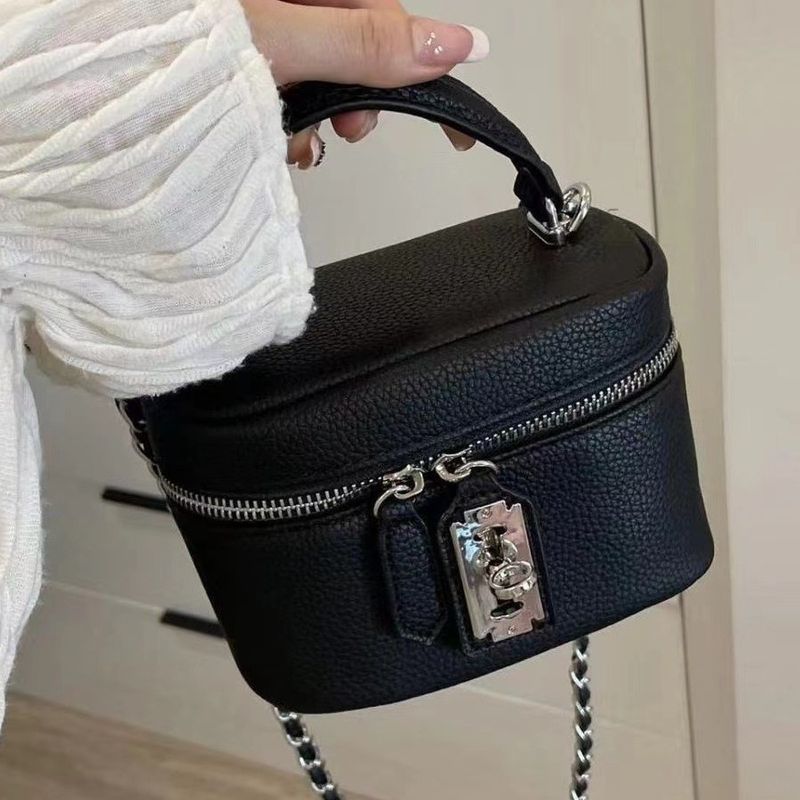 Damentaschen Vielseitige kleine quadratische Tasche Nischenkette Umhängetasche Modische neue Handytasche Personalisierte Schloss Handtasche Box Schulter_voghion.com