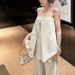 25 New Fashionable Sleeveless Tube Top Camisole + Summer High-End Elegant Loose Slimming Casual Pants Set_voghion.com