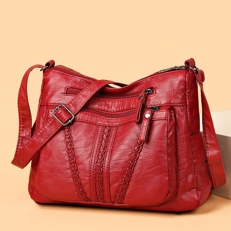 Spring/Summer New Zipper PU Japanese Korean Style Casual, Practical, Lightweight, Simple and Personalized Commuting_voghion.com