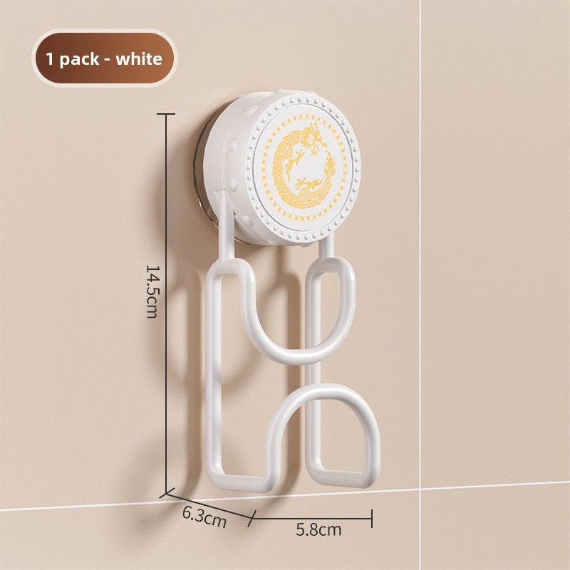 Light Luxury Rotating Suction Cup Rack Bathroom No-Drill Hook Household Hanger Wall-Mounted Basin Magic Tool_voghion.com