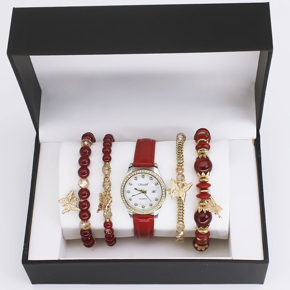 Conjunto de regalo de reloj de pulsera para mujer, reloj para mujer, conjunto de pulsera y joyería._voghion.com