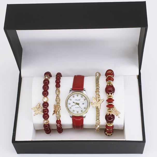 Conjunto de regalo de reloj de pulsera para mujer, reloj para mujer, conjunto de pulsera y joyería._voghion.com