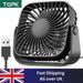 Tragbarer kleiner Mini-Ventilator, wiederaufladbarer Tischventilator, leiser 3-Gang-Tischlüfter, UK_voghion.com