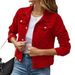 Trendy Slim-Fit Denim Jacket With Polo Collar - Classic & Versatile Casual Coat For Men & Women (Multiple Colors & Sizes)_voghion.com