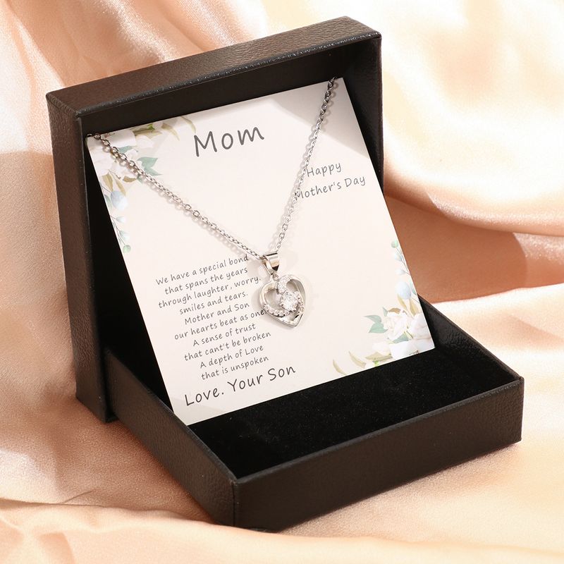 Collana semplice da donna, collana per la festa della mamma, regalo di festa, collana per la mamma, scatola regalo, decorazione_voghion.com