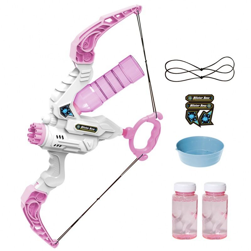 2-in-1 Bow & Bubble Blaster - Gatling-stijl waterpistool en bellenblaasmachine voor buitenspelen voor kinderen, 800+ BPM met led-verlichting_voghion.com
