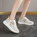 Stepping On Clouds Soft Sole Black Sneakers For Women Summer Single Mesh Hollow Breathable Dad Ultra-light Comfortable_voghion.com