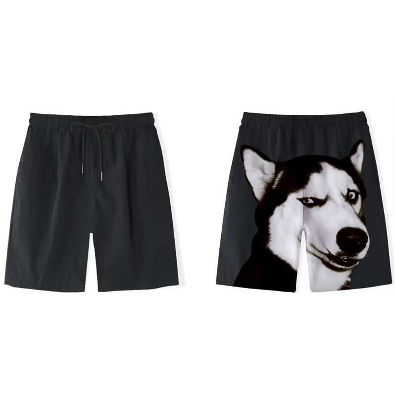 Herrenbekleidung Golden Retriever Shorts Lustige Herren-Strandhose Cartoon-Druck Atmungsaktive Homewear Mode Paar Hundekopf-Shorts Trendy_voghion.com