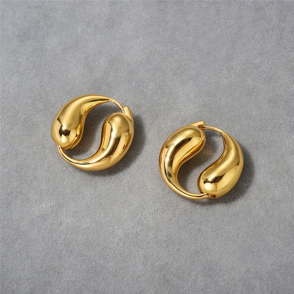 Women's Jewelry Minimalist Geometric Drop Earrings, Gold And Silver Hoop Earrings For Everyday Wear, Lightweight Hypoallergenic Studs_voghion.com