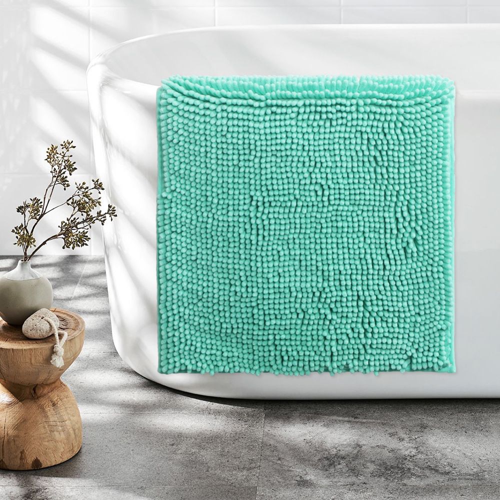 Flachgewebter Chenille-Teppich – Rutschfeste TPE-Rückseite, weiche und strapazierfähige Bodenmatte für Wohnzimmer, Schlafzimmer, Küche (mehrere Größen und Farben)_voghion.com