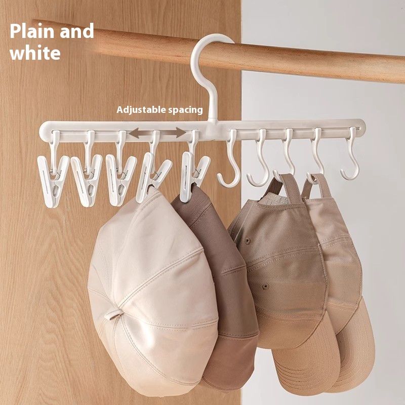 Lazy Household Hat Hanging Storage Artifact Clothes Drying Rack Hook Wardrobe Organizer Multi-Clip Hanger Anti-Drop_voghion.com