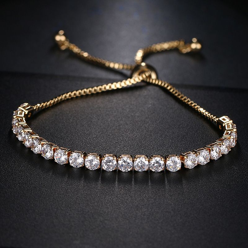 Süßes Licht Luxus Micro Gepflasterte Zirkon Pull Armband Für Frauen Koreanischen Stil Student Beste Freundin Schmuck Mode Armreif_voghion.com