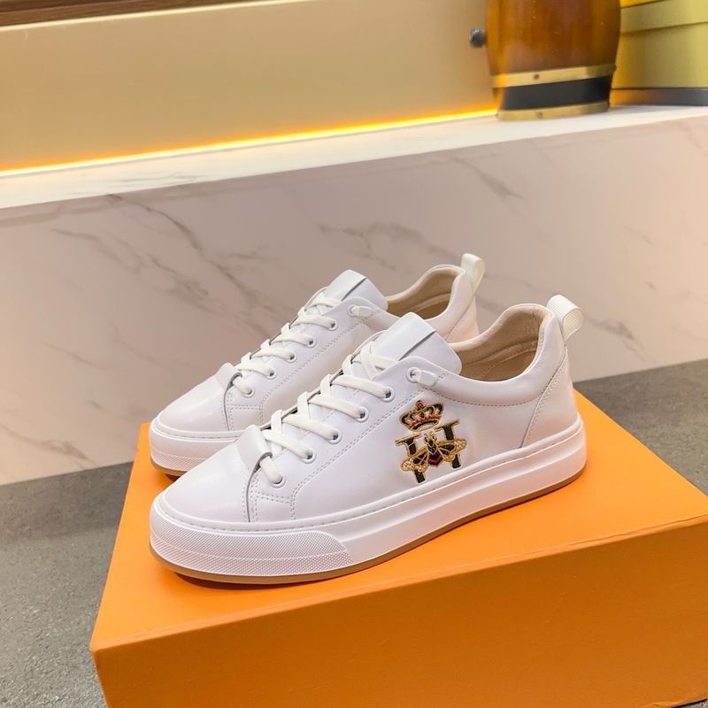 Trendy Casual High-End Luxury Board Embroidered White Shoes, Spring And Autumn New Men's Shoes_voghion.com