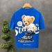 Cartoon Bear Printed Short-sleeved T-shirt Men's Summer New Cyber Popular Same Style Fashionable Brand All-match Casual Youth Base Shirt_voghion.com